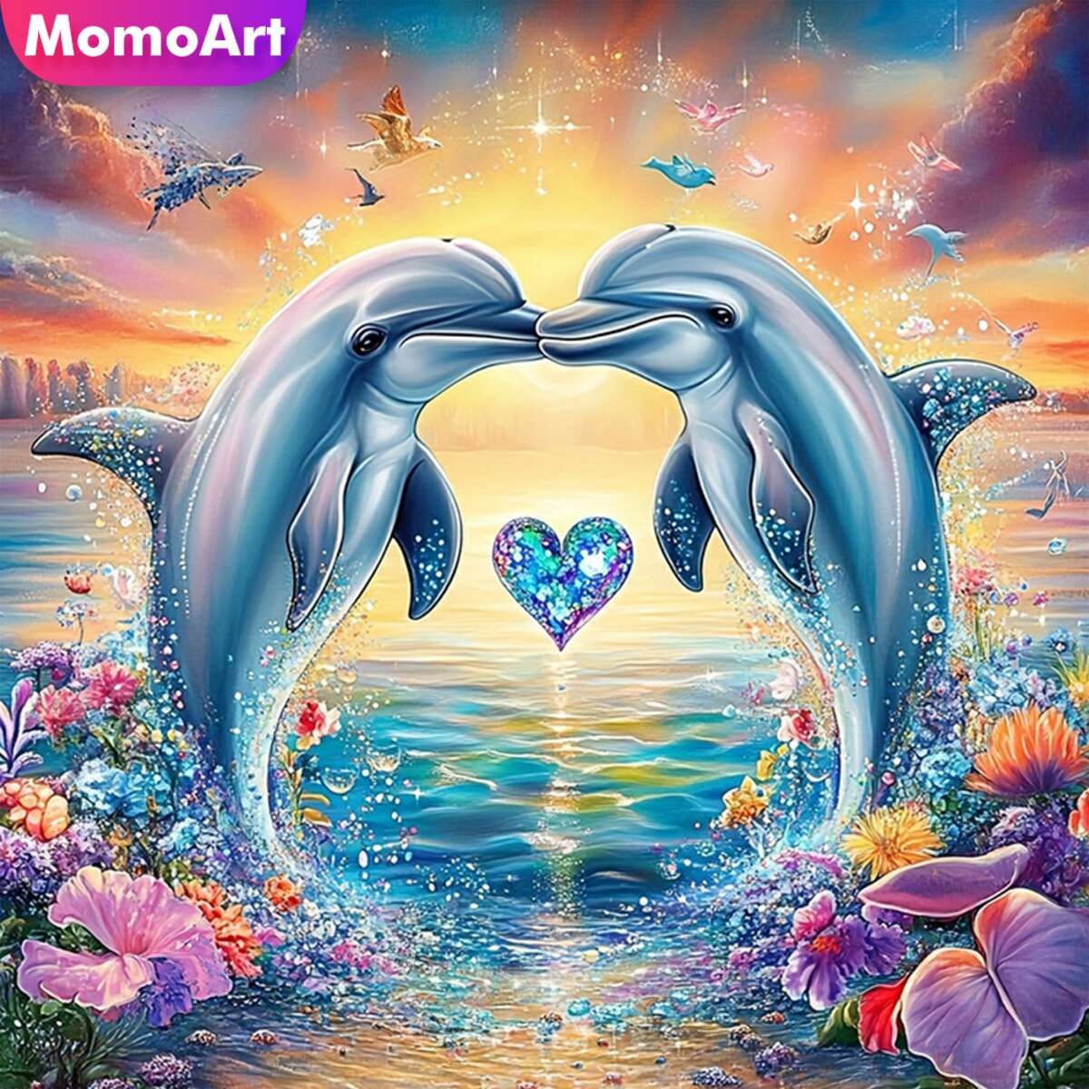 Photography Design - Momoart جديد وصول الماس اللوحة دولفين