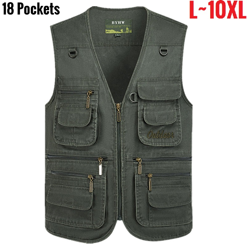 Photography Vest - متعددة جيب الرجال سترة سستة جاكيت