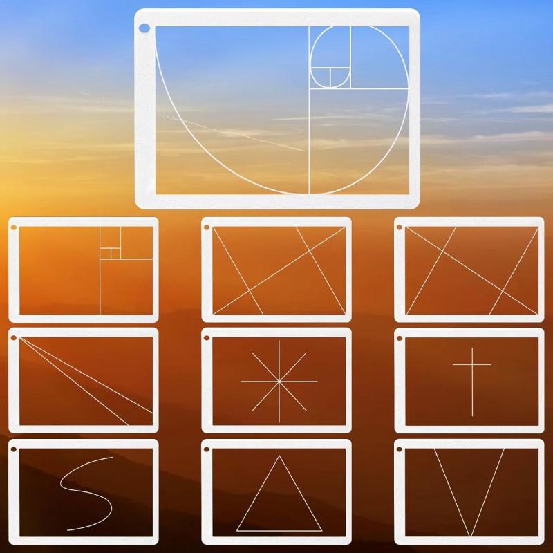 Photography Golden Ratio - مسطرة الفيسبوناتي للنسبة الذهبية، دليل تكوين