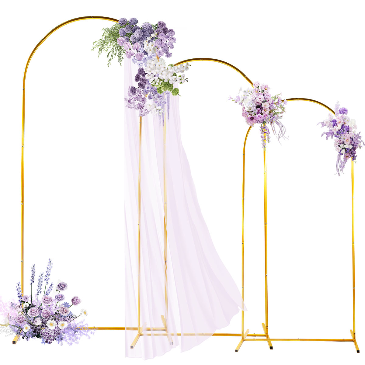 Backdrop Stand Kit - 3 عبوات من مجموعات القوس المعدني