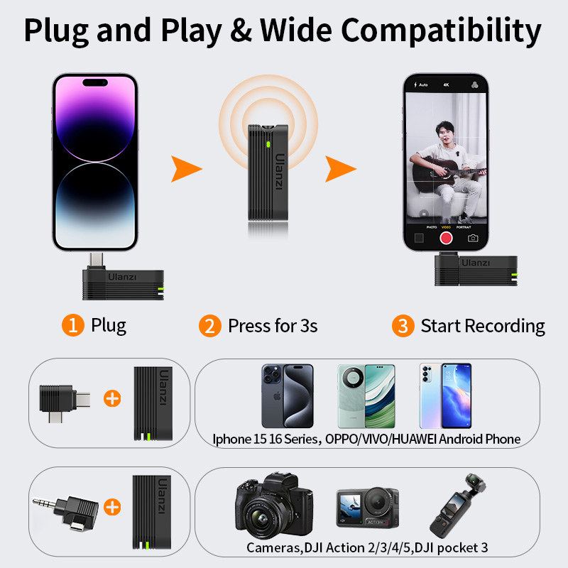 Ulanzi A100 ميكروفون الهاتف ال - مراجعة Photography Kit Xiaomi وسعره
