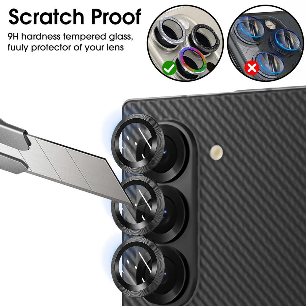 CD نمط الزجاج حلقة معدنية حامي - مراجعة Photography Kit Samsung S26 Ultra وسعره